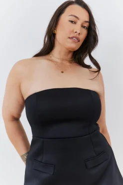 Bandeau Pocket Detail Mini Dress|In The Style Outlet