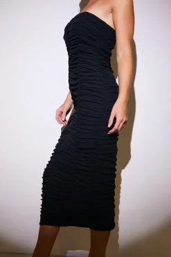 Bandeau Ruched Midaxi Dress|Glowy By Chloe Clearance