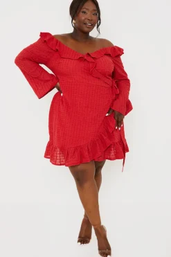 Bardot Broderie Anglaise Mini Dress|In the Style Hot