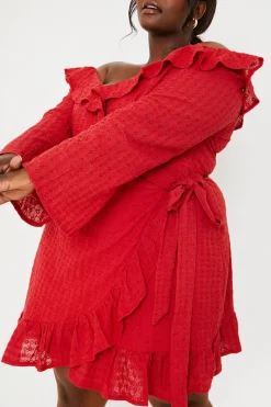 Bardot Broderie Anglaise Mini Dress|In the Style Hot