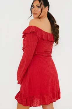 Bardot Broderie Anglaise Mini Dress|In the Style Hot