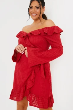 Bardot Broderie Anglaise Mini Dress|In the Style Hot
