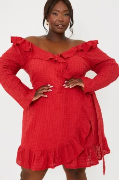 Bardot Broderie Anglaise Mini Dress|In the Style Hot