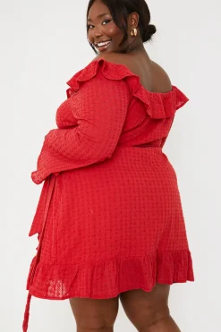 Bardot Broderie Anglaise Mini Dress|In the Style Hot