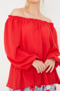 Bardot Long Sleeve Blouse|In the Style Best