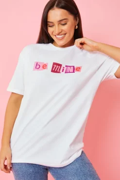 Be Mine Graphic T-Shirt|In The Style Sale