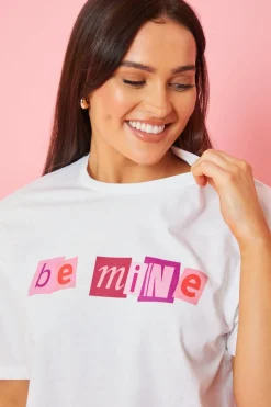 Be Mine Graphic T-Shirt|In The Style Sale