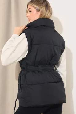 Belted Puffer Gilet|In The Style Clearance