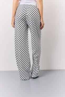 Black & White Striped Drawstring Trouser|In The Style Hot