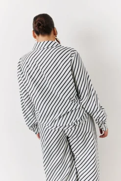 Black & White Striped Shirt|In The Style Online