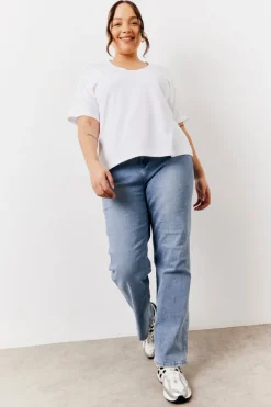 Black and White 2 Pack Slouchy V-Neck T-Shirt|In The Style Online