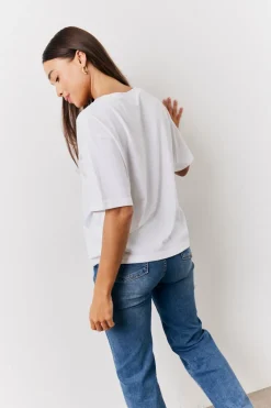 Black and White 2 Pack Slouchy V-Neck T-Shirt|In The Style Online