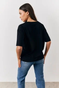 Black and White 2 Pack Slouchy V-Neck T-Shirt|In The Style Online