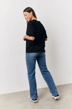Black and White 2 Pack Slouchy V-Neck T-Shirt|In The Style Online