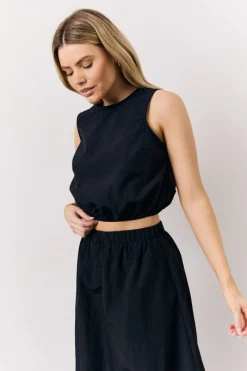 Balloon Co-Ord Crop Top|In The Style Discount