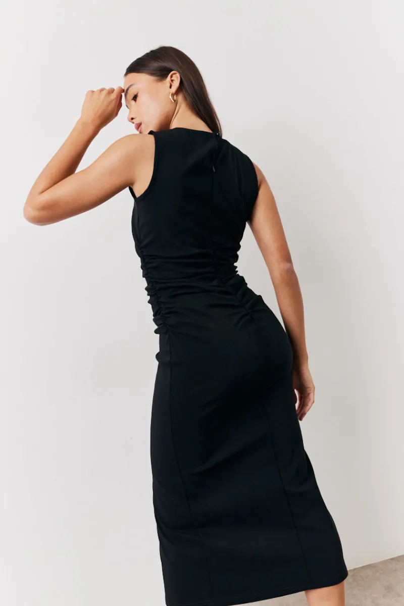 Bengaline Ruched Midi Dress|In The Style Best
