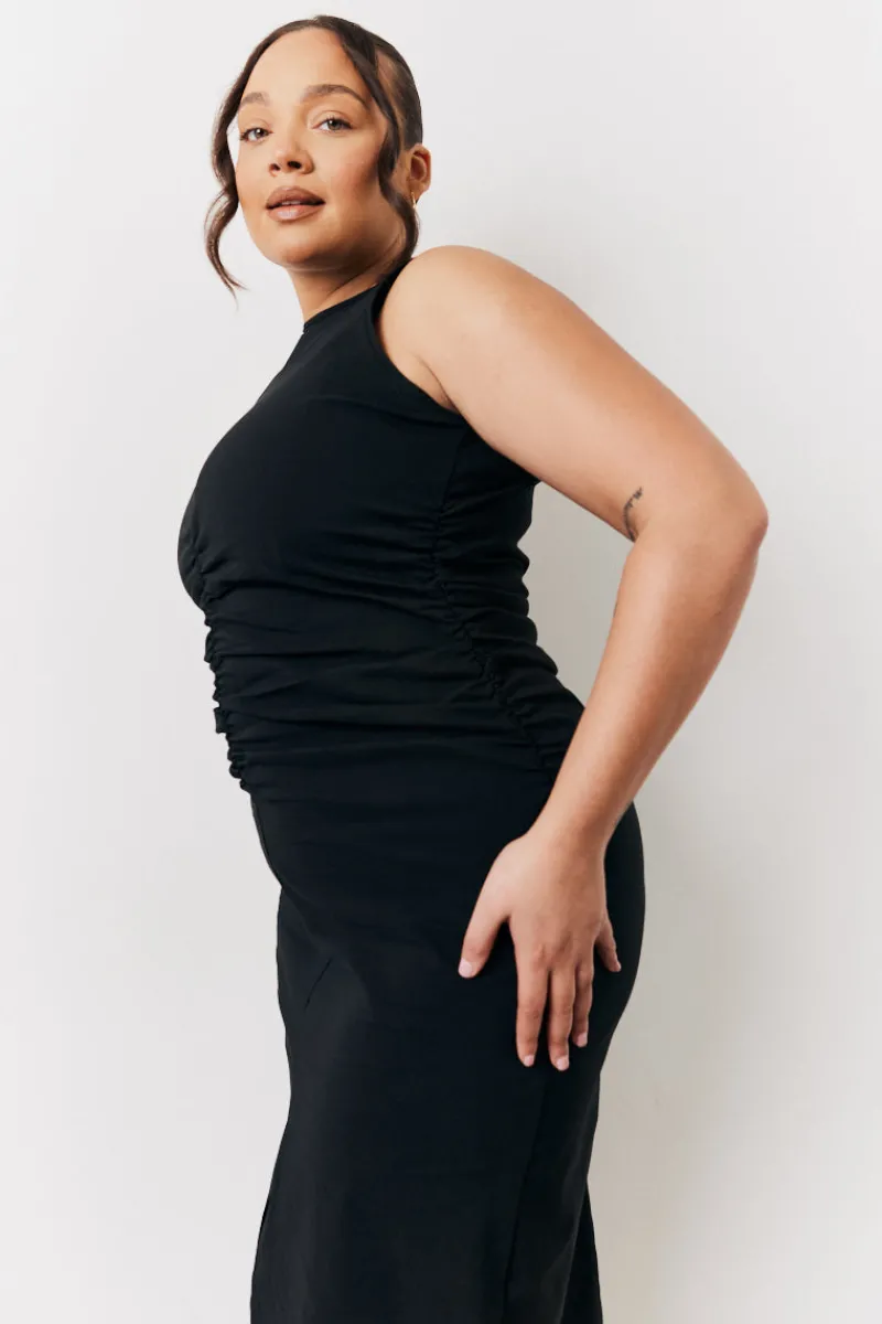 Bengaline Ruched Midi Dress|In The Style Best