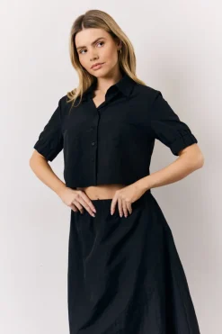 Co-Ord Cropped Shirt|In The Style Outlet