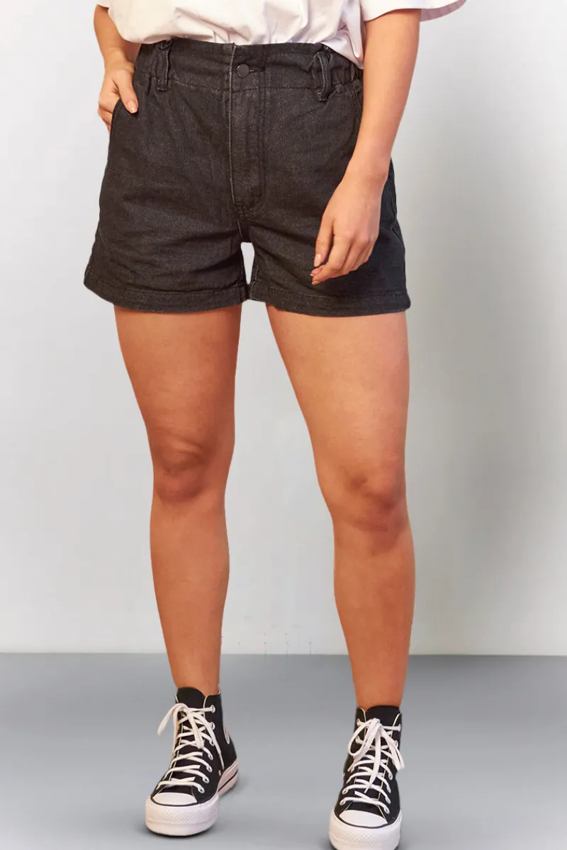 Denim Paper Bag Shorts|In The Style