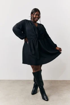 Drape Detail Mini Dress|In the Style Hot