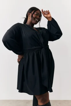 Drape Detail Mini Dress|In the Style Hot