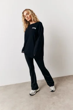 Leisure Club Graphic Oversized Long Sleeve T-Shirt|Fits New