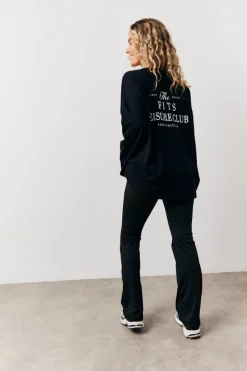 Leisure Club Graphic Oversized Long Sleeve T-Shirt|Fits New