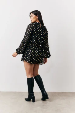 Foil Detail Chiffon Blouse|In The Style Online