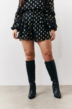 Foil Detail Chiffon Shorts|In The Style Hot