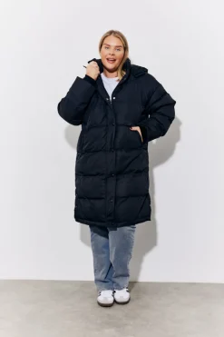 Hooded Longline Popper Puffer Coat|In the Style Hot