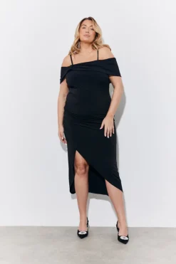 Magic Sculpting Strappy Bardot Midi Dress|In the Style Best