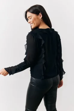 Ruffle Chiffon Blouse|In The Style Discount
