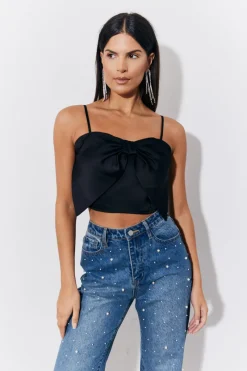 Satin Bow Detail Cami Top|In the Style Sale