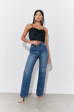 Satin Bow Detail Cami Top|In the Style Sale