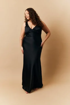 Satin Twist Back Maxi Dress|In The Style Outlet