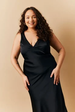 Satin Twist Back Maxi Dress|In The Style Outlet