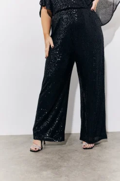 Sequin Cape Style Wide Leg Jumpsuit|In the Style Discount