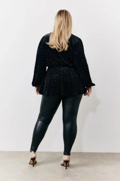 Studded Velvet Blouse|In the Style Discount