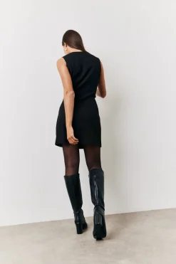 Tailored Button Through Mini Dress|In The Style