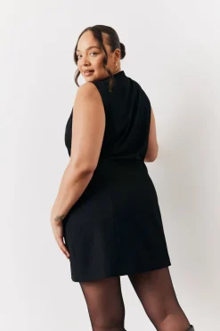 Tailored Button Through Mini Dress|In The Style