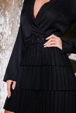 Blazer Dress With Pleated Skirt|In the Style Online