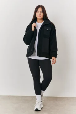 Borg Jacket With Pocket Detail|In the Style New