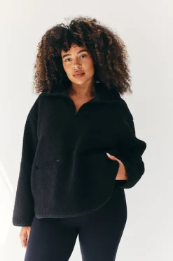 Borg Lined Half Zip Up Fleece|Fits