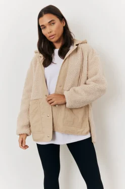 Borg Patched Quilted Jacket|In the Style Best