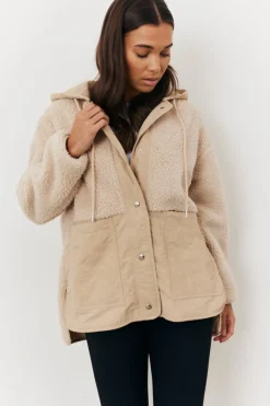 Borg Patched Quilted Jacket|In the Style Best