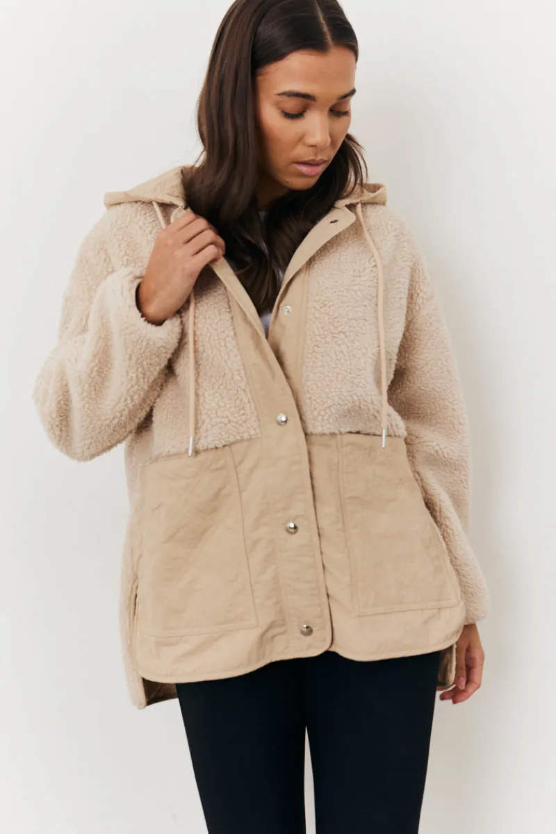 Borg Patched Quilted Jacket|In the Style Best