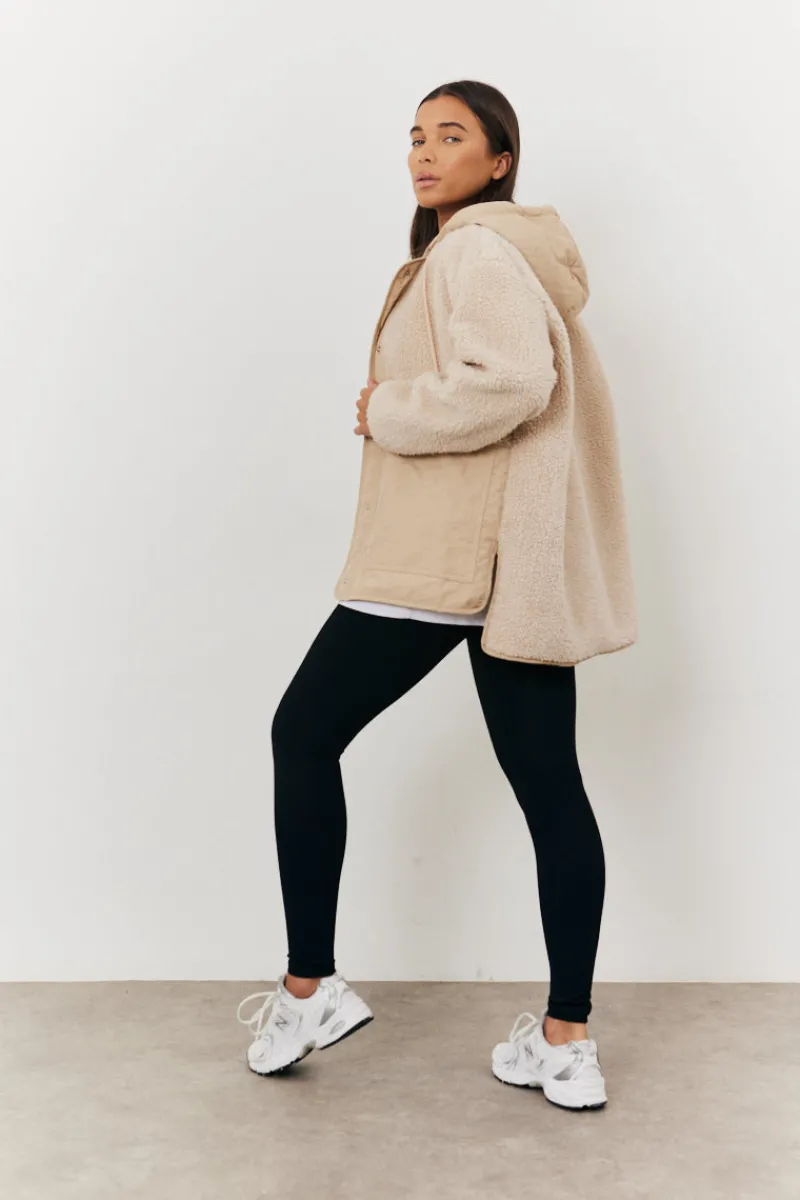 Borg Patched Quilted Jacket|In the Style Best