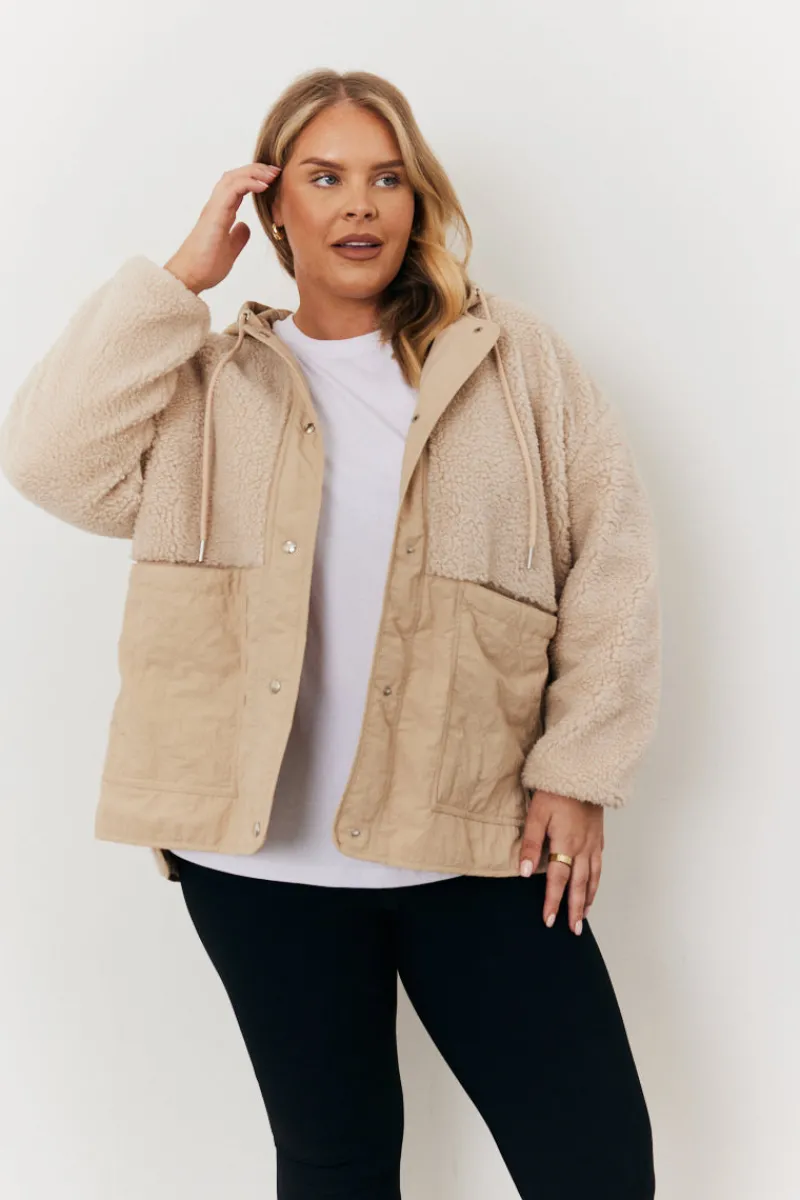 Borg Patched Quilted Jacket|In the Style Best