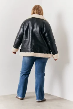 Borg Trim Aviator Jacket|In the Style Outlet
