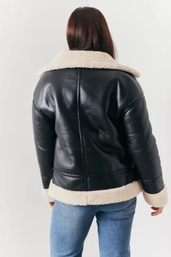 Borg Trim Aviator Jacket|In the Style Outlet